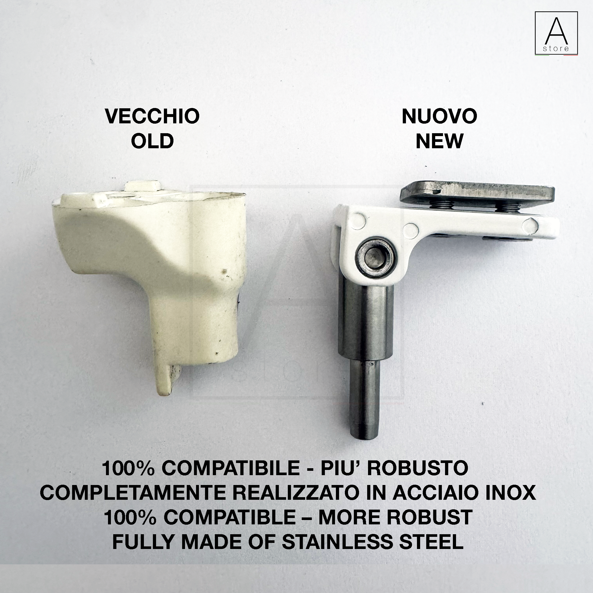 Attacco braccio frontale tenda da sole compatibile Arquati in acciaio inox